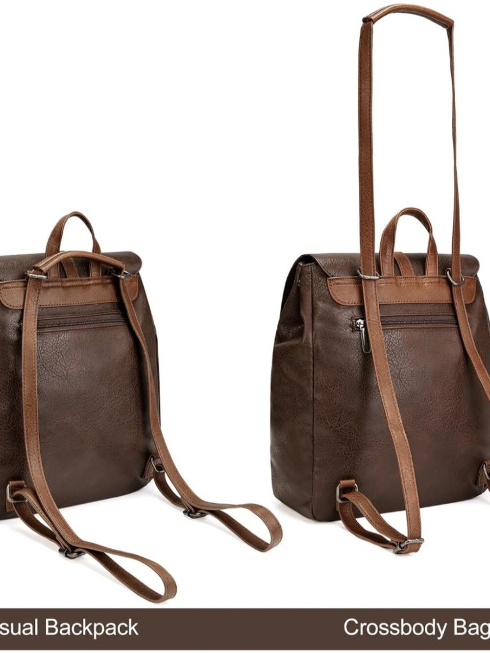 Backpack Purse For Women Casual Daypack Convertible Crossbody Backpack For Trave View 5